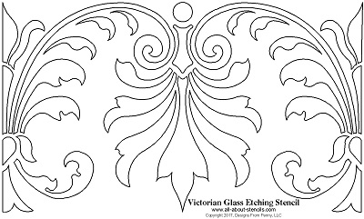 spray painted glass etching stencils